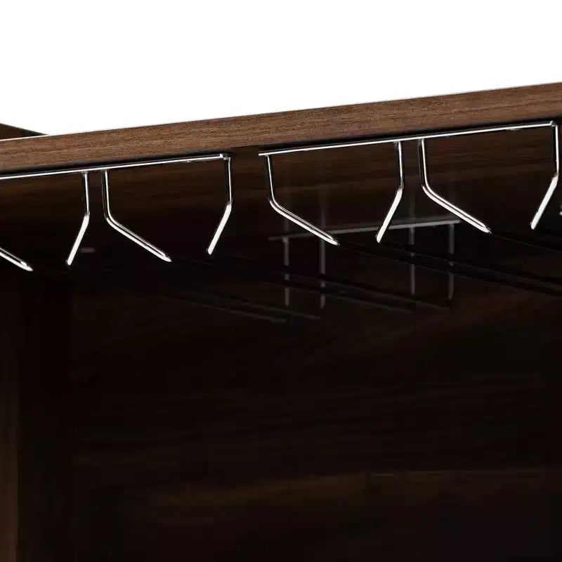 Meuble de rangement pour vin en bois fini noyer Carrie Walnut - Baxton Studio