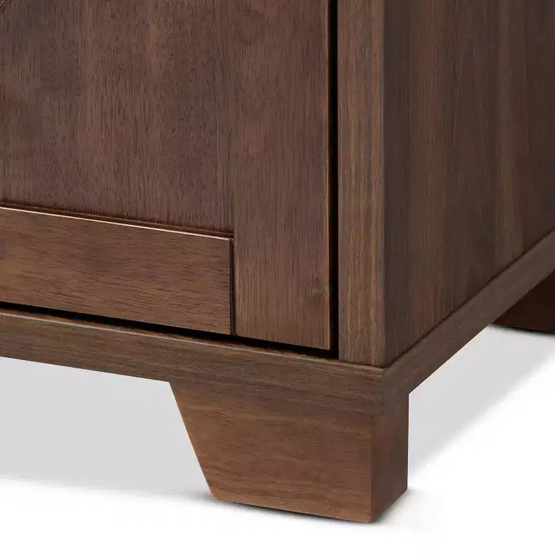 Meuble de rangement pour vin en bois fini noyer Carrie Walnut - Baxton Studio