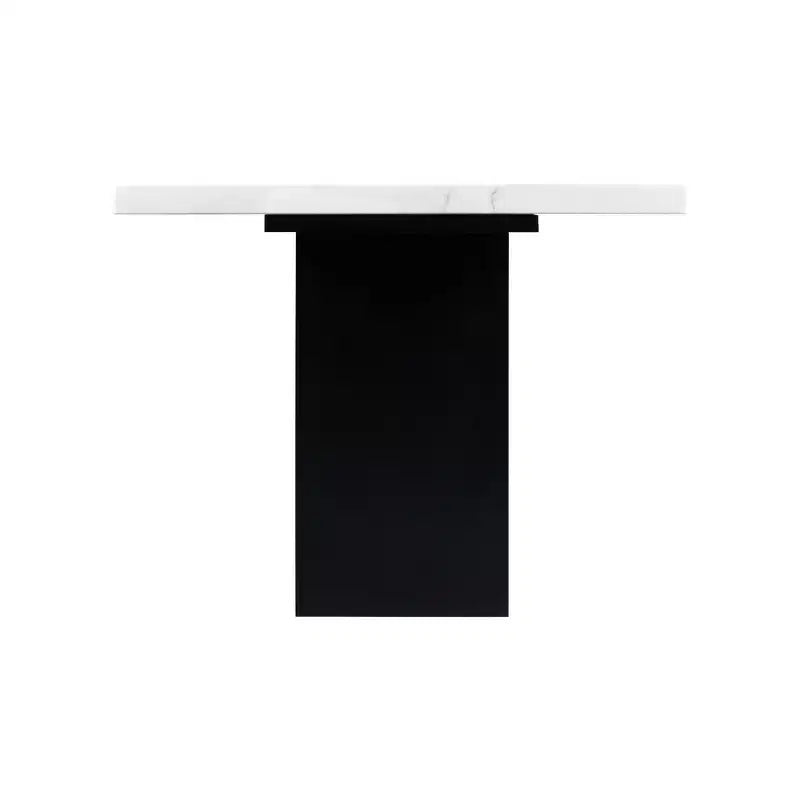 Willow Marble Counter Height Dining White - Picket House Furnishings: Chic Black Base, 6 Seats