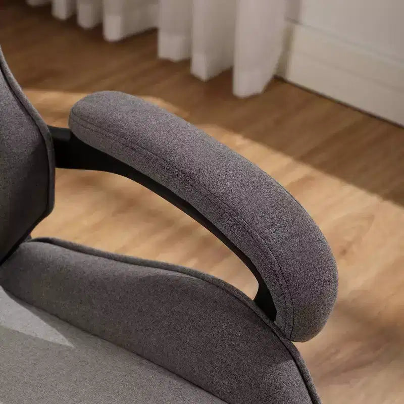 Swivel Gaming Chair Gray - Room Essentials™: Upholstered Computer Desk Chair, Adjustable, Fixed Arms