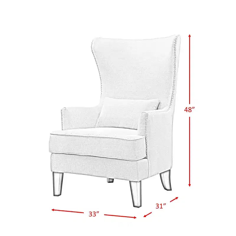Picket House Furnishings Elia Chair with Chrome Nails Toffee Brown: Upholstered Polyester, Nailhead Trim, Wood Frame