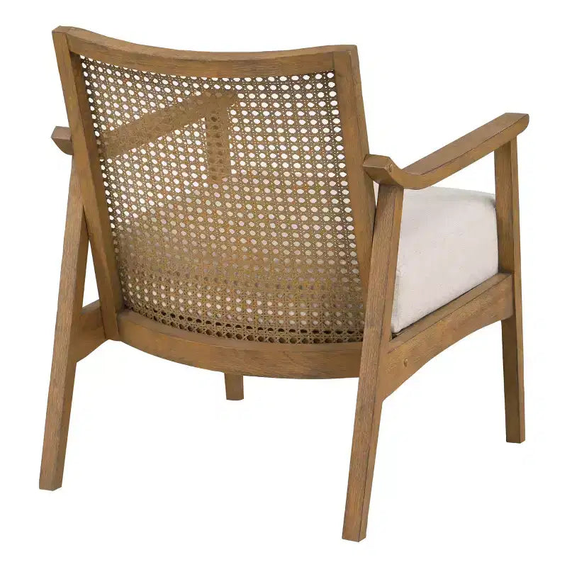 Alaina Armchair Linen - OSP Home Furnishings: Khaki Upholstered Accent Chair, Removable Cushions, Transitional Style