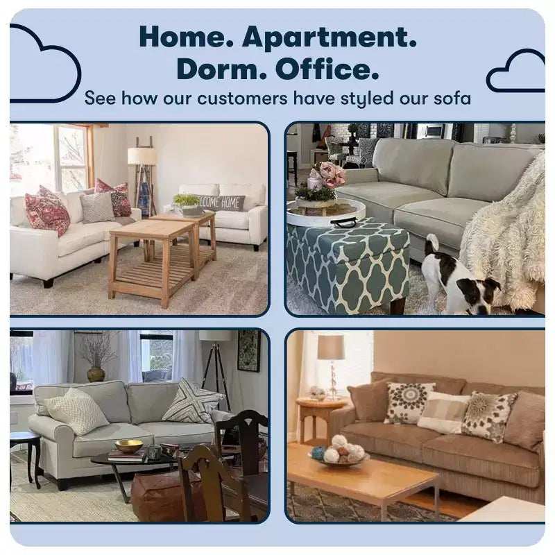 61" RTA Copenhagen Collection Loveseat Marzipan - Serta: Upholstered Polyester, Wood Frame, 450lb Capacity