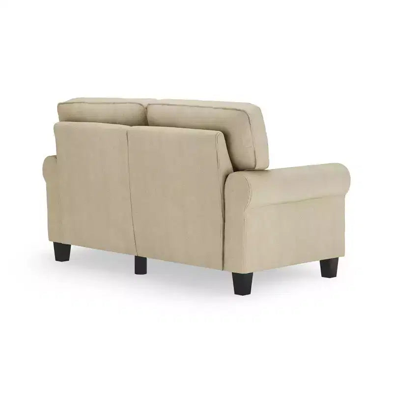 61" RTA Copenhagen Collection Loveseat Marzipan - Serta: Upholstered Polyester, Wood Frame, 450lb Capacity