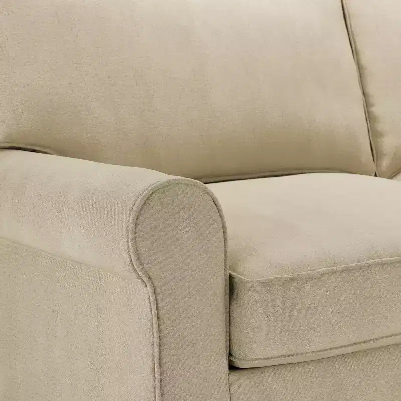 61" RTA Copenhagen Collection Loveseat Marzipan - Serta: Upholstered Polyester, Wood Frame, 450lb Capacity