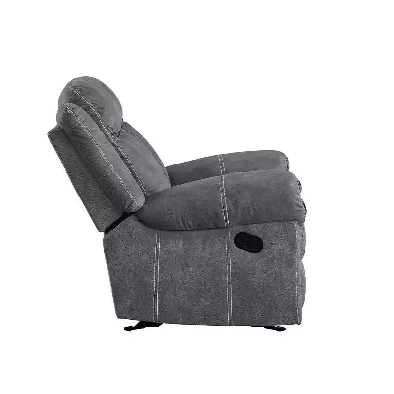 Acme Furniture 41" Zubaida Recliner Accent Chair Two Tone Gray Velvet