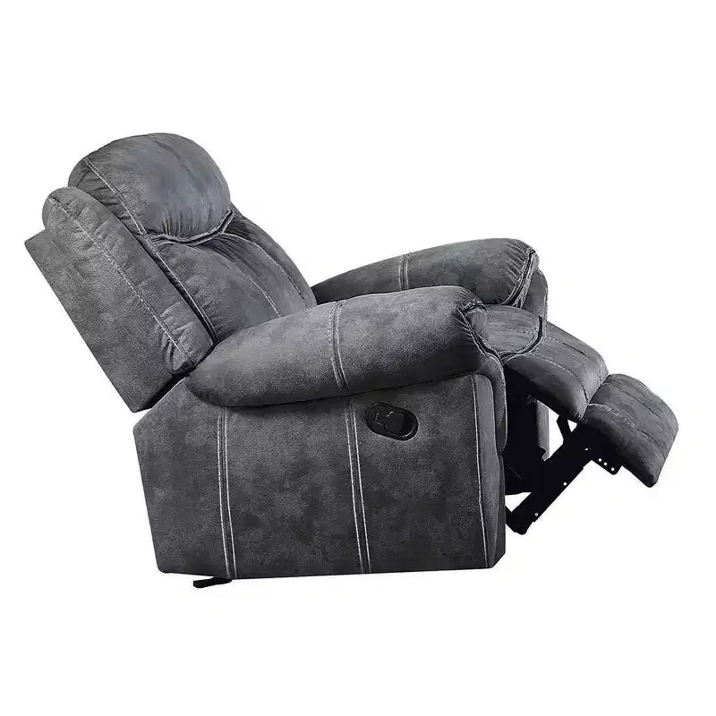 Acme Furniture 41" Zubaida Recliner Accent Chair Two Tone Gray Velvet