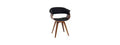 Graz Modern Fabric Chair Charcoal/Walnut Wood - Armen Living