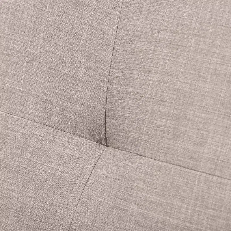Baxton Studio Bianca Mid Century Modern Walnut Wood Light Gray Fabric Tufted Lounge Chair Light Gray: Vintage Style, Rubberwood Frame