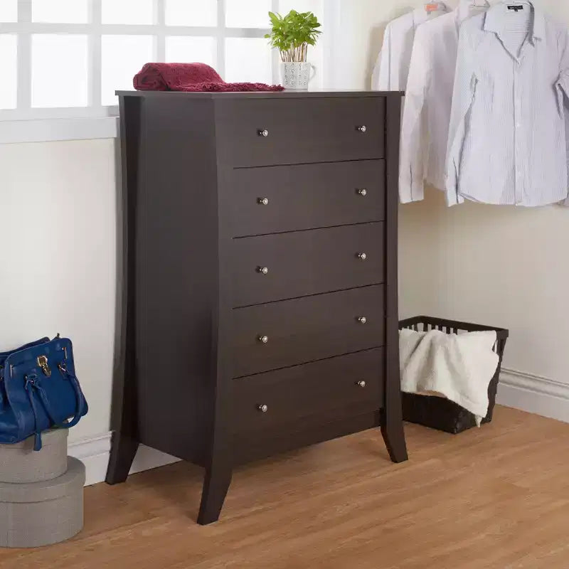 Commode 5 tiroirs - Espresso torréfié