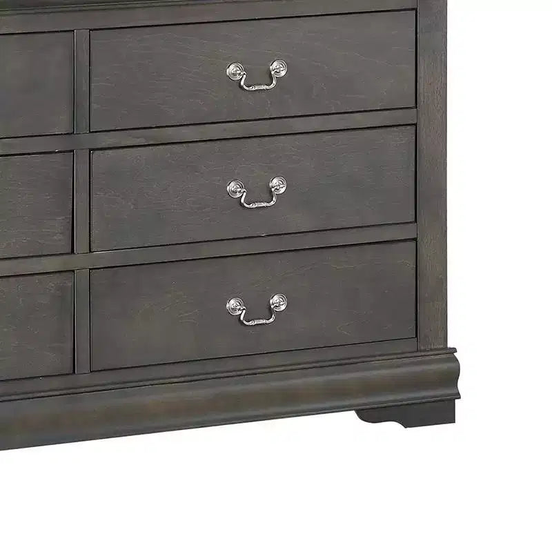 Acme Furniture 57" Louis Philippe Dresser Dark Gray Finish