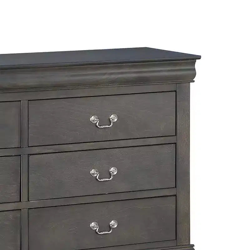 Acme Furniture 57" Louis Philippe Dresser Dark Gray Finish