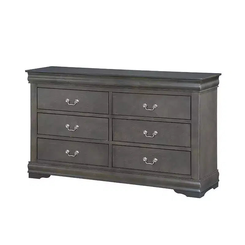 Acme Furniture 57" Louis Philippe Dresser Dark Gray Finish