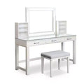 Wreston Storage Drawers Vanity Set Luminous White - miBasics