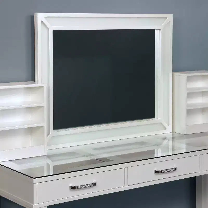 Wreston Storage Drawers Vanity Set Luminous White - miBasics