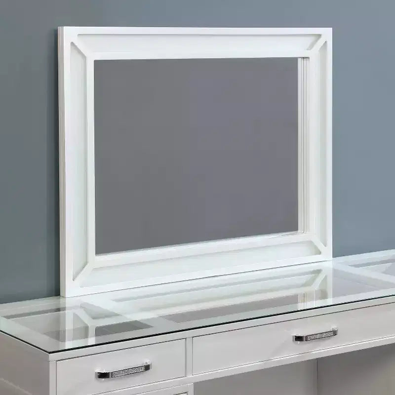 Wreston Storage Drawers Vanity Set Luminous White - miBasics