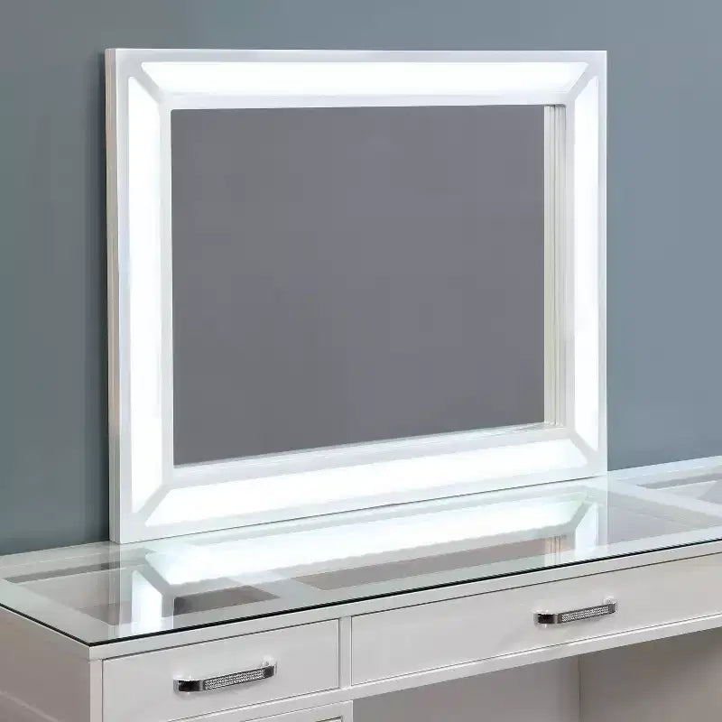 Wreston Storage Drawers Vanity Set Luminous White - miBasics