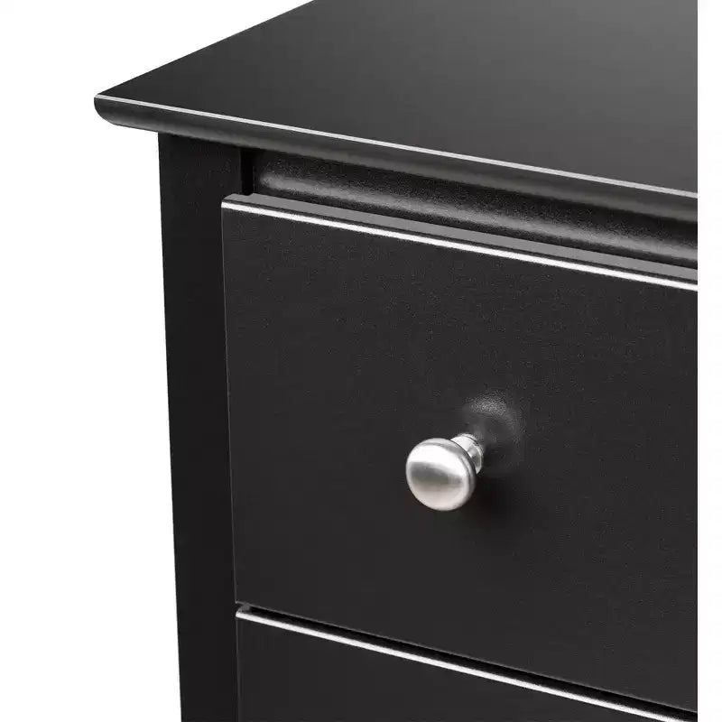 Clothing Armoire Black - Prepac: Transitional Style, 2-Door Wardrobe with Drawers & Shelves