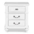 Annie Nightstand - White - Picket House Furnishings: Rubberwood Frame, 2 Drawers, Anti-Tip Hardware Included