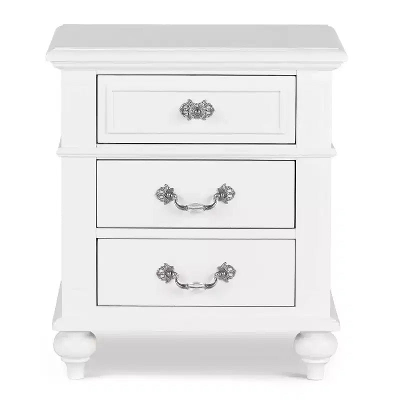 Annie Nightstand - White - Picket House Furnishings: Rubberwood Frame, 2 Drawers, Anti-Tip Hardware Included