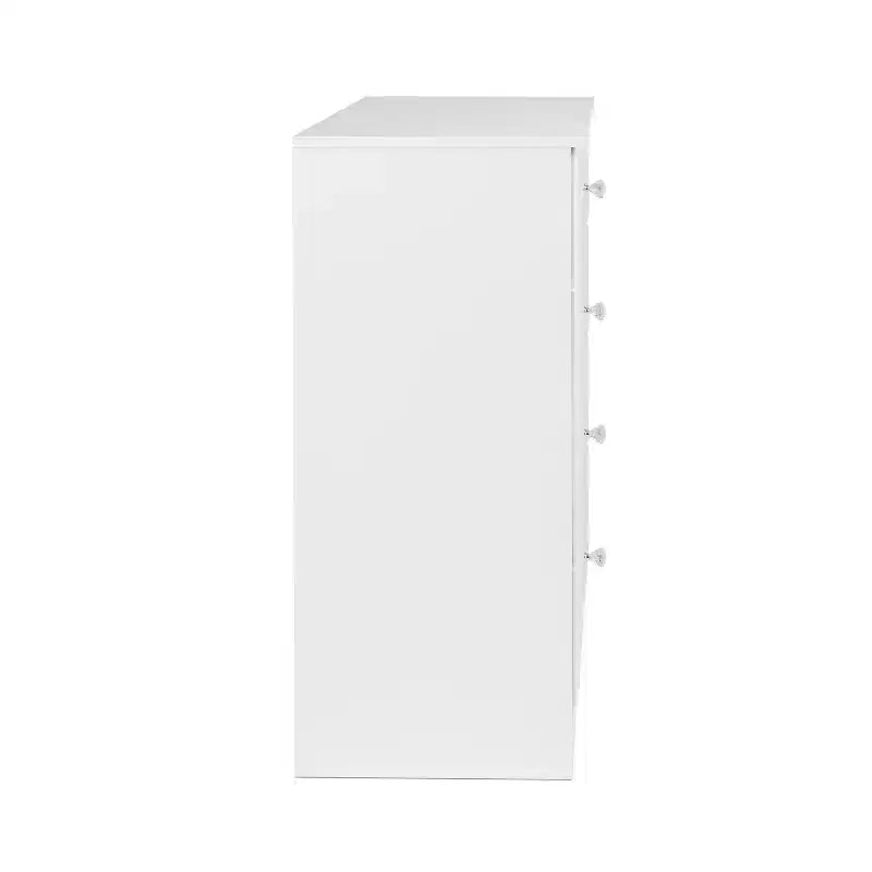 Astrid 4 Drawer Dresser with Crystal Knobs White - Prepac