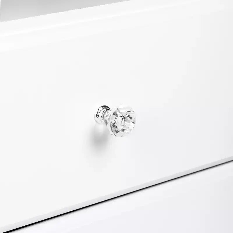 Astrid 4 Drawer Dresser with Crystal Knobs White - Prepac