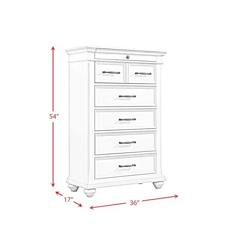 Brooks 6 Drawer Chest Black - Picket House Furnishings