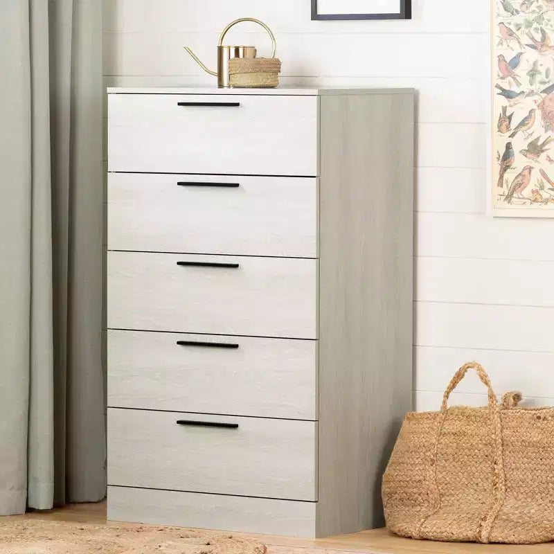 Step One Essential 5 Drawer Chest Oak - South Shore