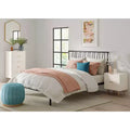 Jolie 5 Drawer Tallboy Dresser White - Adore Decor: Glam Style, MDF & Iron, Anti-Tip, Metal Glides