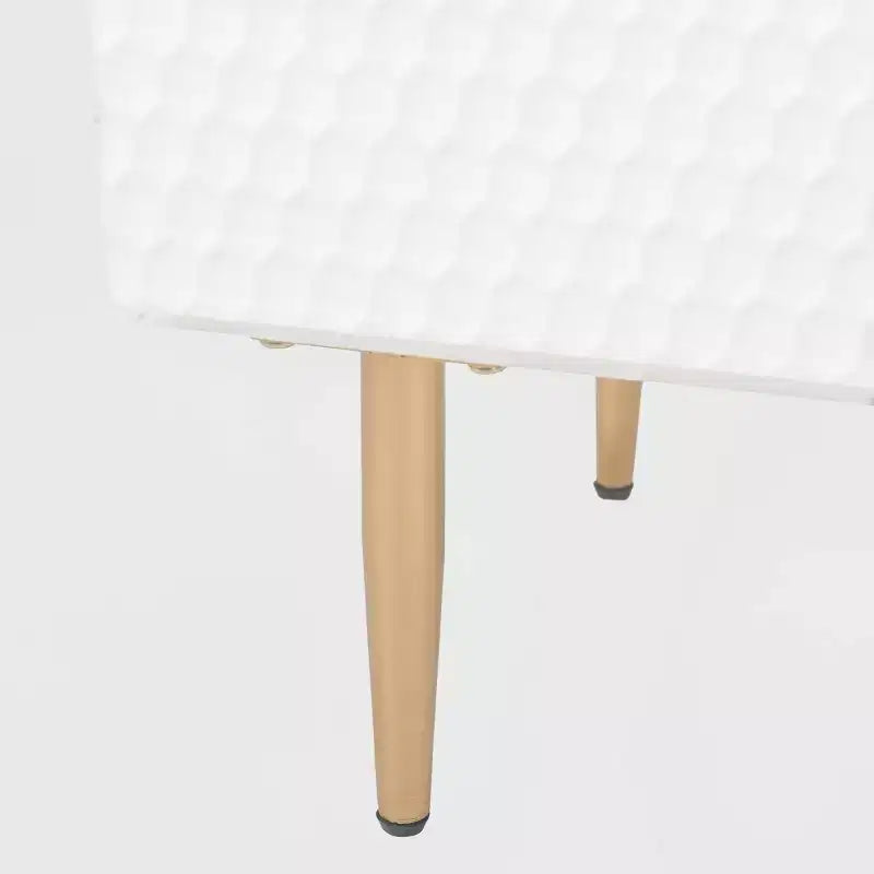 Jolie 5 Drawer Tallboy Dresser White - Adore Decor: Glam Style, MDF & Iron, Anti-Tip, Metal Glides