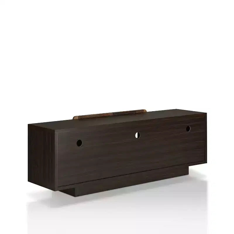 HOMES: Inside + Out Dimanche TV Stand for TVs up to 70" Dark Wenge: Modern Media Console with Open Shelves