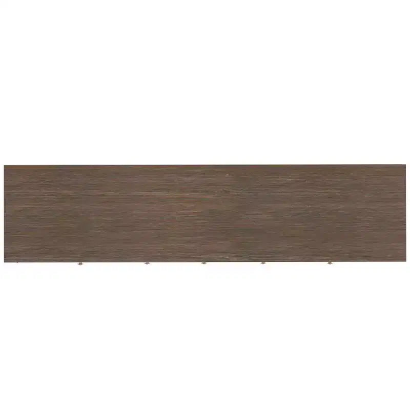 Essex Wide TV Stand for TVs up to 72" Farmhouse Brown - WyndenHall: Contemporary Media Console with Storage, Nickel Hardware