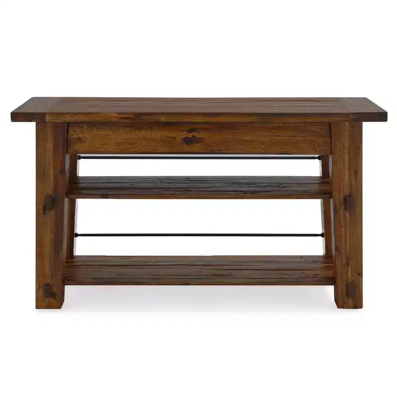 Durango Industrial Wood Console/Media Table: Sofa Table - Alaterre Furniture
