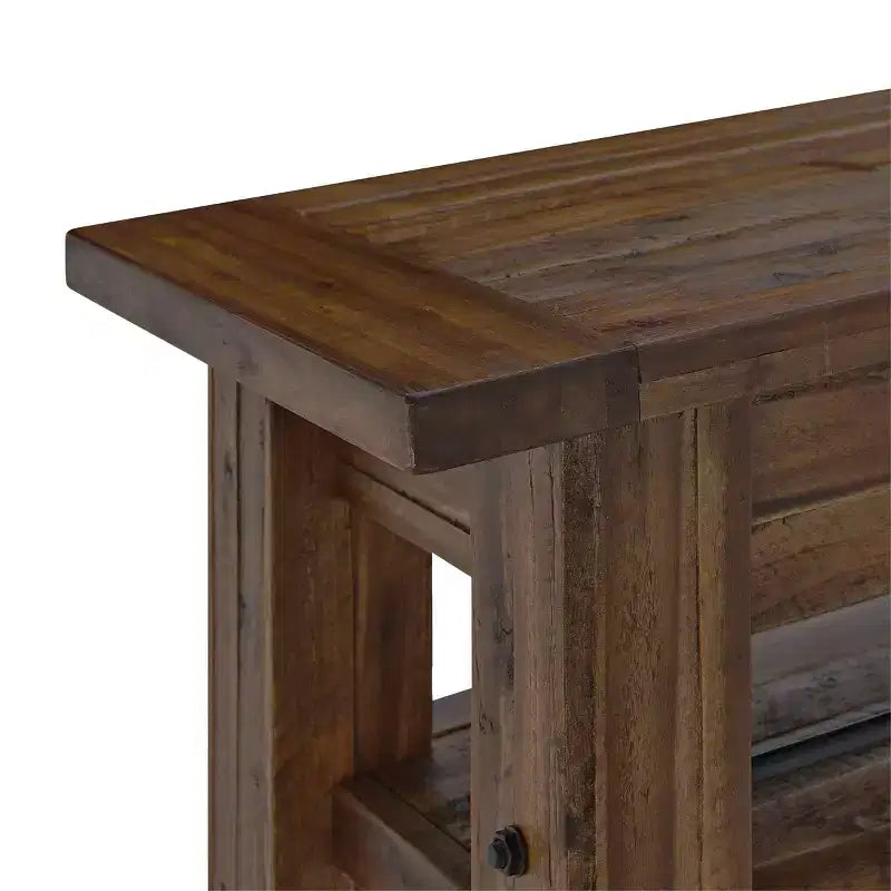 Durango Industrial Wood Console/Media Table: Sofa Table - Alaterre Furniture