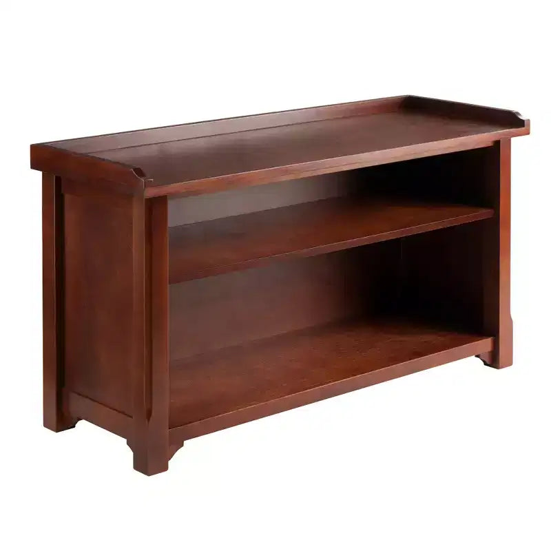 Milan Bench with Storage Shelf Winsome Walnut