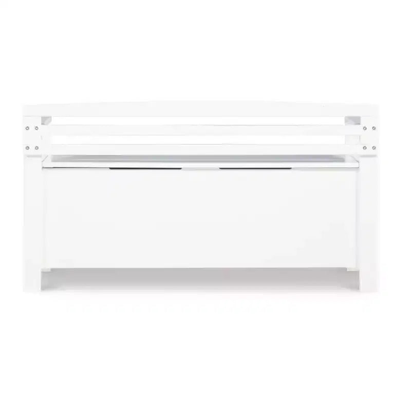 46" Laredo Solid Wood Storage Bench White - Linon: Entryway Flip Top, Ladderback Design