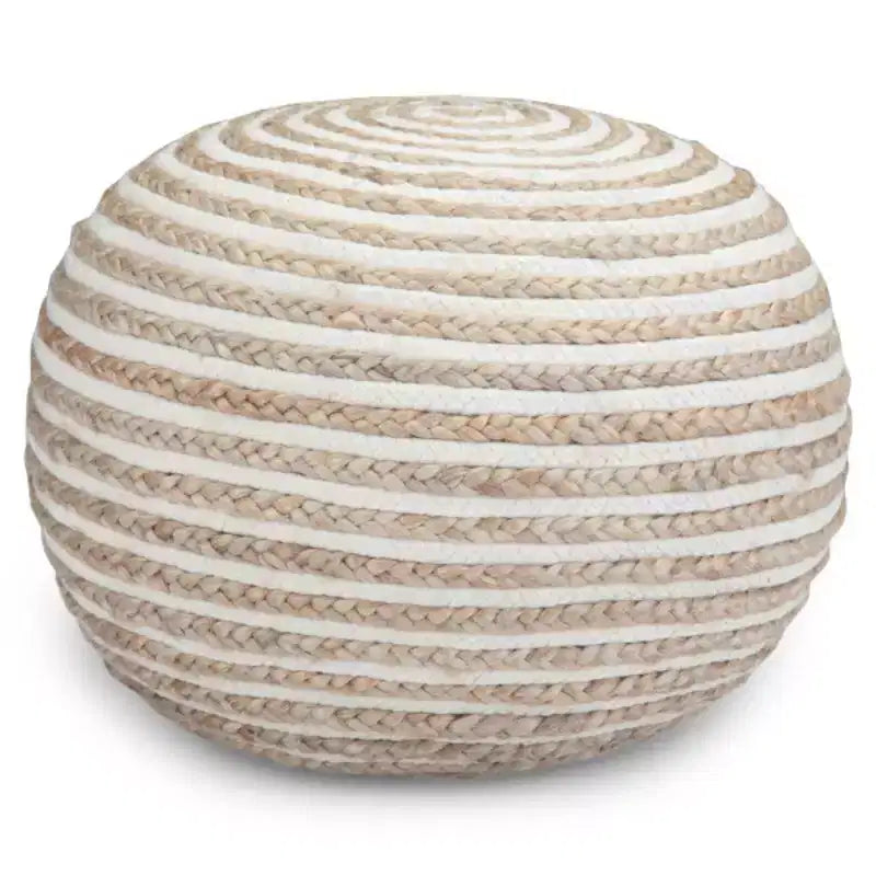 Pouf Rond Deni en Jute Naturel - WyndenHall