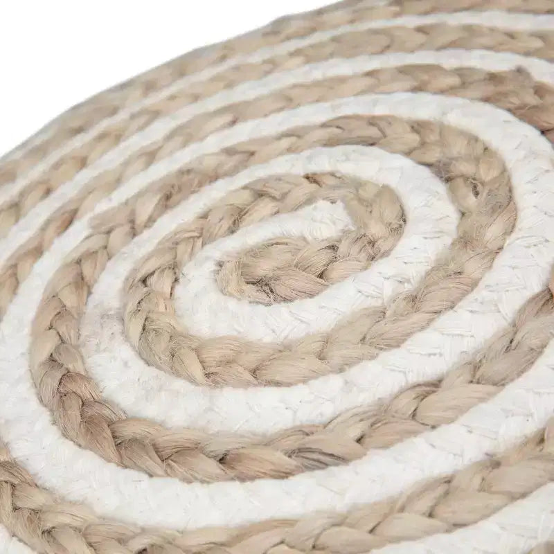 Pouf Rond Deni en Jute Naturel - WyndenHall