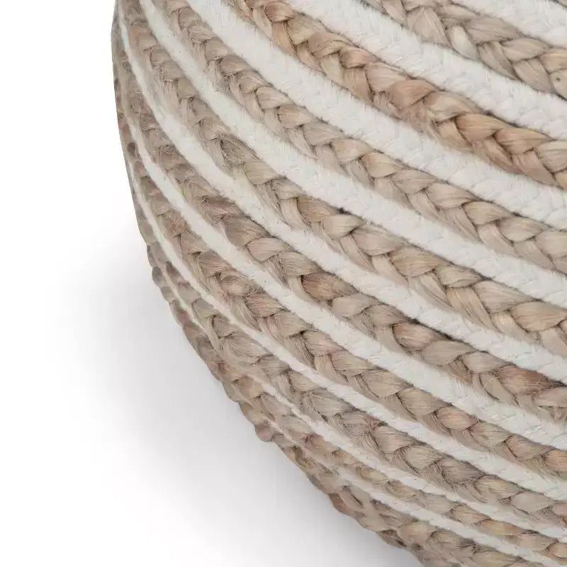 Pouf Rond Deni en Jute Naturel - WyndenHall