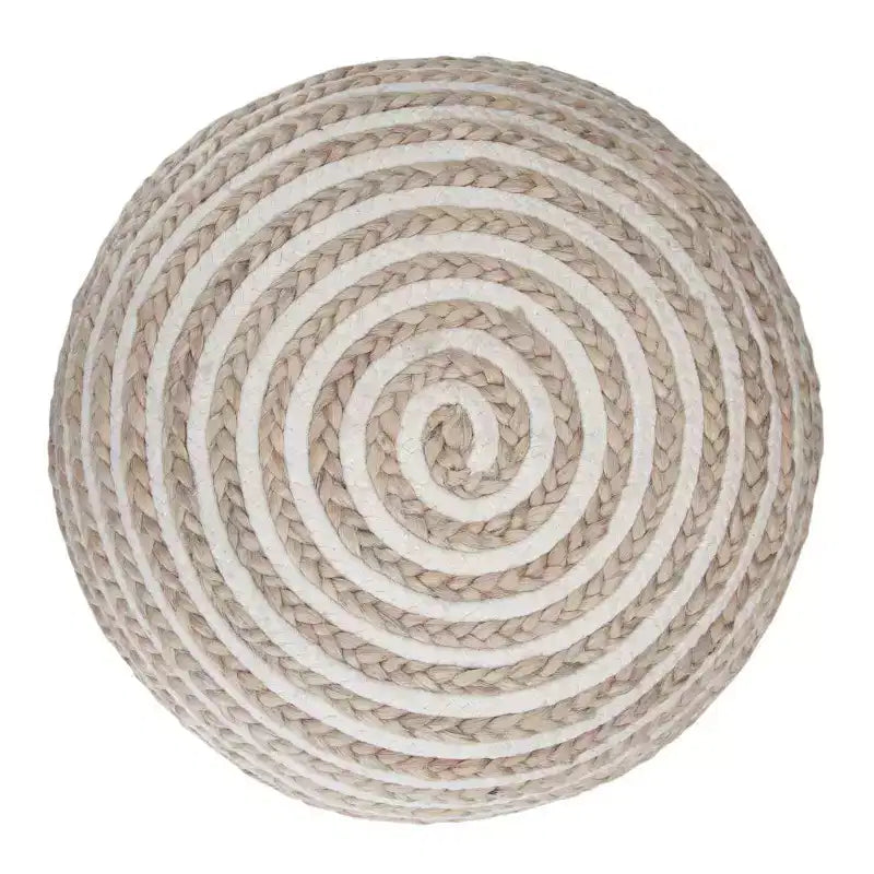 Pouf Rond Deni en Jute Naturel - WyndenHall