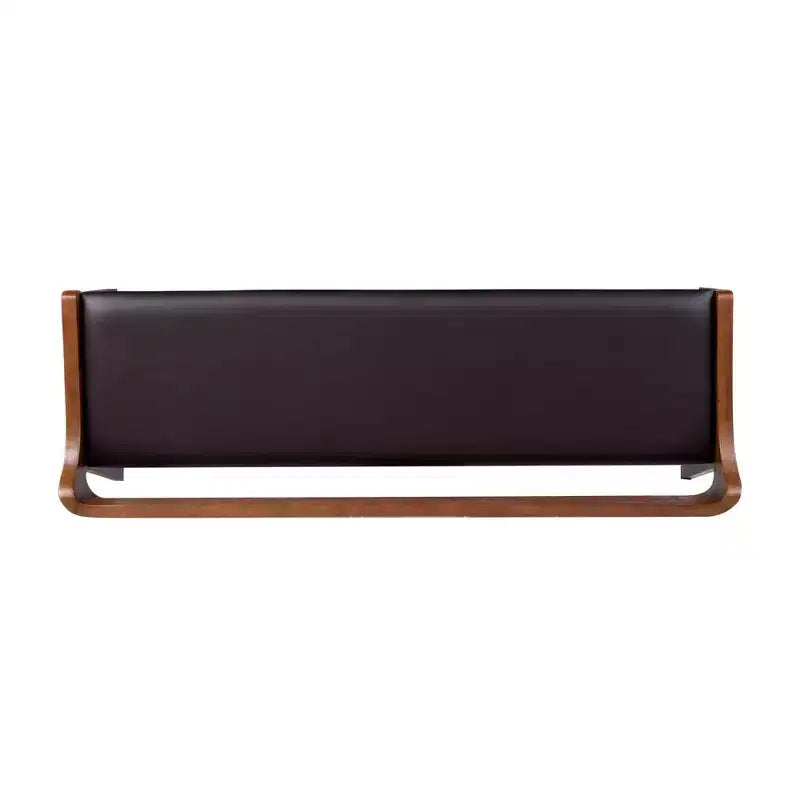 Banc de salle à manger Châtaigne de 60 pouces - Bois d'acacia, siège en similicuir, deux places