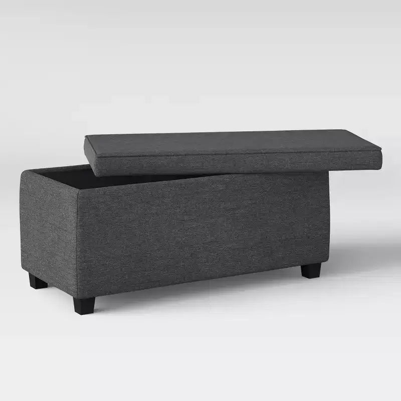 Double Storage Ottoman Dark Gray - Room Essentials™