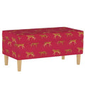 Skyline Furniture Storage Bench Cheetah Walk Raspberry