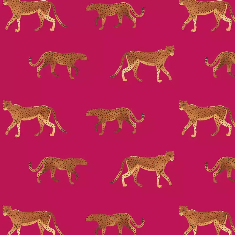 Skyline Furniture Storage Bench Cheetah Walk Raspberry
