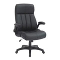 Medium Back Manager Chair with Flip-up Black - Techni Mobili: Stitched Techniflex, Built-in Support, 5-Star Base