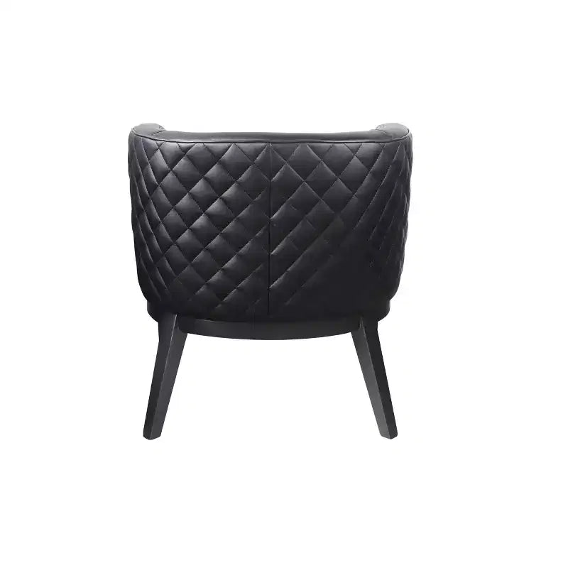 Ava Quilted Guest Accent or Dining Chair Black - Boss Office Products: Vinyl Upholstery, Wood Frame, 275 lbs Capacity