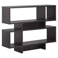 Baxton Studio Cassidy 35.25" 4 Level Modern Bookshelf Dark Brown: MDF Composite, 3 Tier Storage, Midcentury Design
