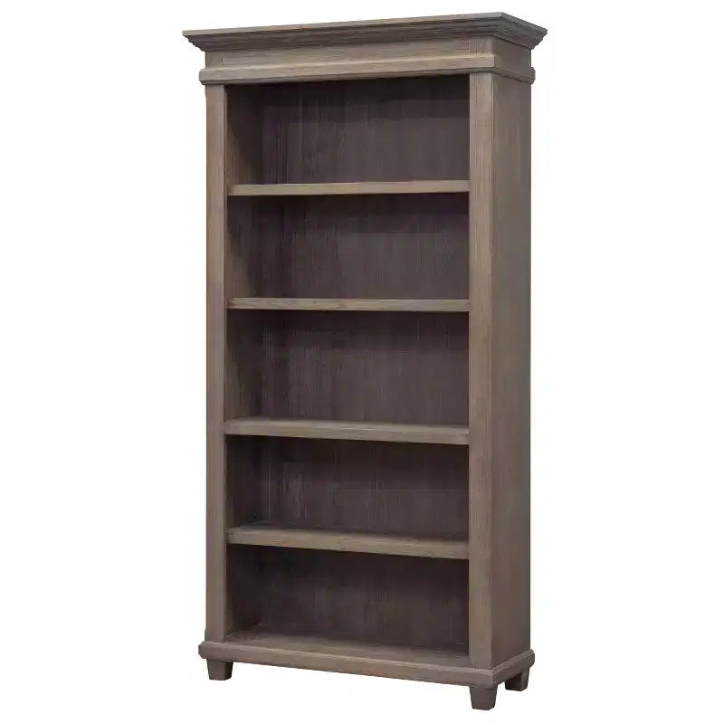 Martin Furniture 76" Carson Open Bookcase Brown: Wood Frame, 4 Shelf Storage, No Assembly Required