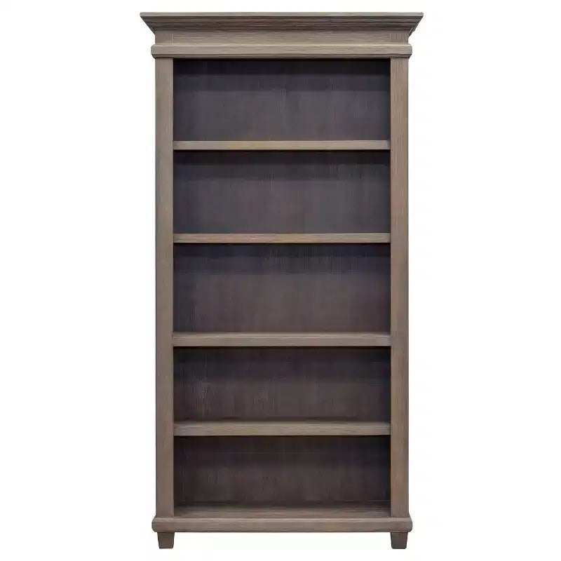 Martin Furniture 76" Carson Open Bookcase Brown: Wood Frame, 4 Shelf Storage, No Assembly Required