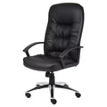 High Back LeatherPlus Chair Black - Boss Office Products: Ergonomic, Adjustable, Swivel, Casters/Wheels